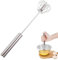 Batidora de mano, batidor de huevos semiautomático de acero inoxidable, batidor de huevos semiautomático rotatorio, batidora de mano, herramienta para cocinar huevos, leche, cocina y hogar (10 in)