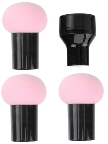Beavorty Pilzkopf Make-up Schwamm Mit Griff 3Er Set Kosmetikschwämme Für Foundation Concealer Und Rouge Nass Und Trocken Anwendbar Leicht Zu Reinigen Handlicher Applikator Für Frauen