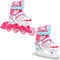 RAVEN 2in1 Schlittschuhe Inline Skates Inliner für Kinder Mädchen verstellbar Geburtstag Geschenk (Zoya, 34-37 (21,5cm-24cm))