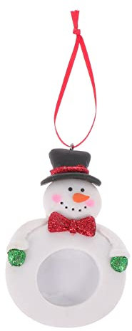 Zerodeko Weihnachtsbaum Fotorahmen Aus Polymerton DIY Anhänger Für Weihnachtsbaumdeko Kreatives Schneemann Design Zum Gestalten Und Dekorieren Von Weihnachtsbäumen