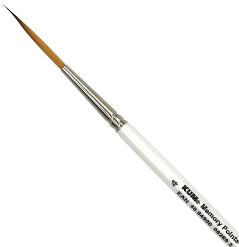 KUM 5145511 - Aquarellpinsel Memory Point Schwert Rund Größe 4, 1 Künstlerpinsel