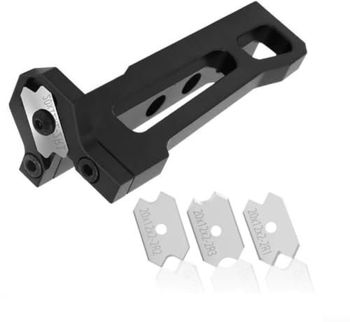 Feeshoppher Kanten-Eckhobel für Holzbearbeitung, manuelles Trimmwerkzeug mit Hartmetallklinge für Kantenanleimen, Holzbretter, Anfasen, Entgraten, Griff aus Aluminiumlegierung (R2-Set)
