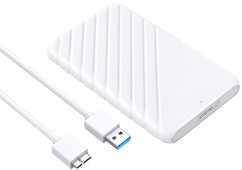 Carcasa de disco duro USB 3.0 de 2.5 pulgadas de 5 Gbps, carcasa de repuesto externo para PC y portátil