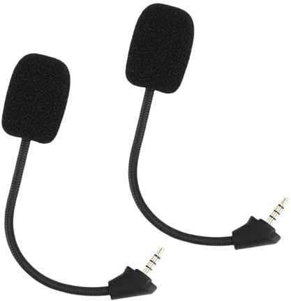 Yanmis Mikrofon -Ersatz, Mikrofonboom Passt für Cloud Alpha Wireless Gaming Headset, Rauschkrists -Gaming -Kopfhörer 3,5 Mm Abnehmbares Mikrofon, 2 PCs