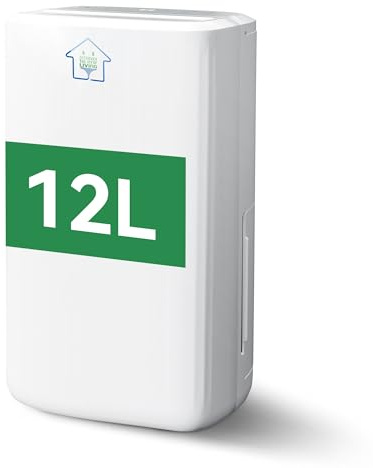 Alphaappliance 12L/Day Dehumidifier for Home with Automatic Humidity Sensor | Dehumidifiers with Laundry Drying,Dehumidify and Continuously Modes,2.2 L Water Tank & Drain Hose,Quiet 36dB for Bedroom
