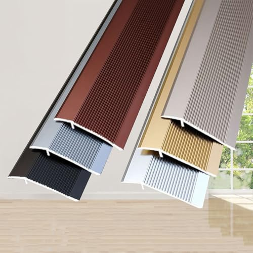 Extra breite Übergangsschwelle aus Aluminium for Bodenbeläge, Metallschwellen for Innentüren, Übergangsschiene zwischen Teppich und Fliesen(Gold)