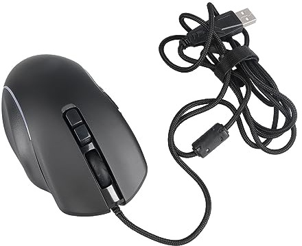 ZAICOLER Souris de Jeu Filaire avec Lumière Rvb, avec 6 DPI Réglables, 10 Boutons, pour Ordinateur Gamer, Utilisation au Bureau, ABS (1)