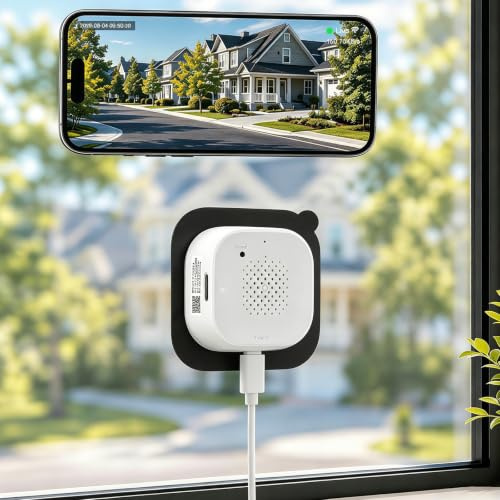 (1 Pack) 2K 3MP Überwachungskamera Innen für Fenster, Fensterkamera mit Farb-Nachtsicht, 5 GHz & 2,4 GHz WiFi 6, Bewegungserkennung, Anti-Reflexions-Design, 24/7-Aufzeichnung, Einfache Einrichtung