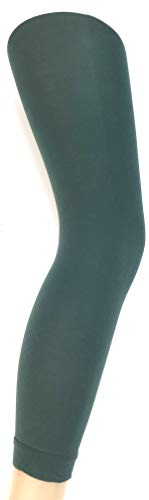 MYSASI Women's 40 den. Opaque Footless Tights Size. M. Bottle Green.