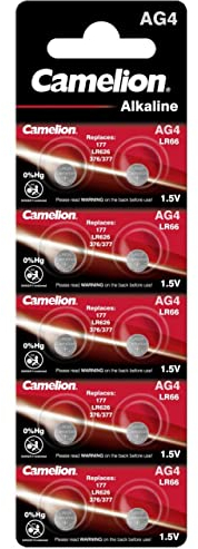 Camelion Knopfzellen LR66 / AG4 / G4 / LR626 / 177 / SR626W / GP77A / 377 10 Stück