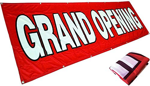 4Less 9,4 x 3 m große Neueröffnung Öffnungsbanner aus Vinyl als Alternative für Geschäfte – Stoff rb