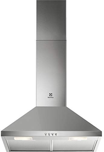 Electrolux LFC316X hotte 420 m³/h Monté au mur Acier inoxydable D - Hottes (420 m³/h, Conduit / Recirculation, E, E, C, 66 dB)