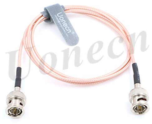 Uonecn MegaFlex HD-SDI Cable RG179 BNC Male to BNC 75ohm for Blackmagic HyperDeck Shuttle and BMCC BMPC Hyperdeck Cameras 1M