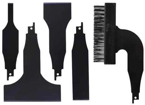 Giuneuow Reciprocating Saw Spatula Brush Set Reciprocating Saw Shovel and Wire Brush for Removing Rust Dirt