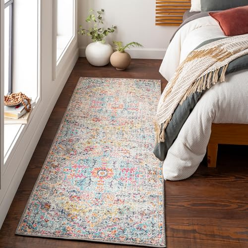 Livabliss Lou Vintage Runner, Kitchen – 80x220 cm, Beige, Mustard & Blue