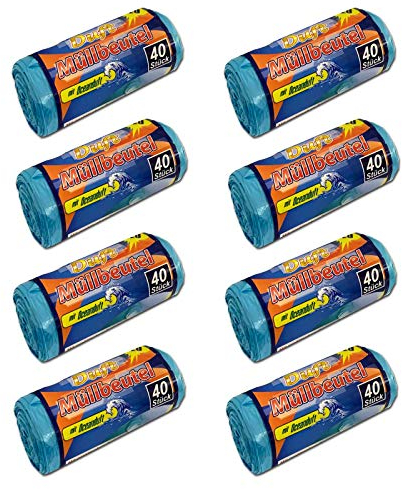 8 Rollen Duft Müllbeutel Ozean 10l Oceanduft Mülltüten Müllsäcke Abfallbeutel 10 Liter Müll Beutel Mit Zugband