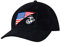 Rothco USMC Globe and Anchor/US Flag Low Pro Cap - Schwarz - Einheitsgröße