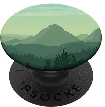 Green Mountain Pop Mount Socket Art Work Tree Woods PopSockets PopGrip: Swappable Grip for Phones & Tablets PopSockets Adhesive PopGrip