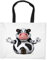 Merchandise for Fans Einkaufstasche - 50 x 38 cm, 19 Liter Schwarze Henkel - Motiv: 3D Comic Kuh beim Yoga - 04
