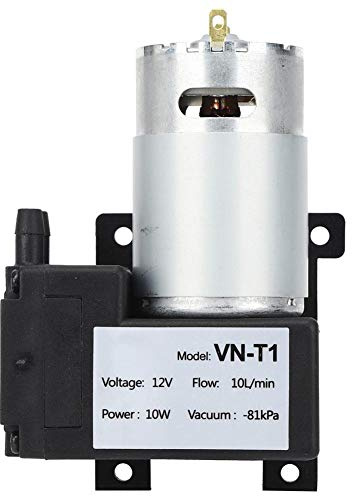 Vakuumpumpe, geräuscharme Kunststoffvakuumpumpe VN-T1 Mikro-DC-Vakuumpumpe Mechanische Teile Industrielles Zubehör Langlebige Lebensdauer(DC 12V)