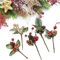 Feizeisun 20 Stück Weihnachtsblumen-Arrangement, Weihnachtsbeeren Picks künstliche Tannenzapfen Weihnachtsdekoration für Weihnachtsblumen-Arrangement Adventkranz