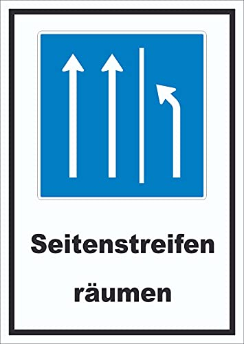 HB-Druck Schild Seitenstreifen räumen A0 Rückseite selbstklebend