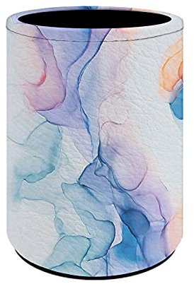 Coloranimal Pot à crayons en cuir synthétique effet marbre pour crayons, pinceaux de maquillage, accessoires de bureau, etc