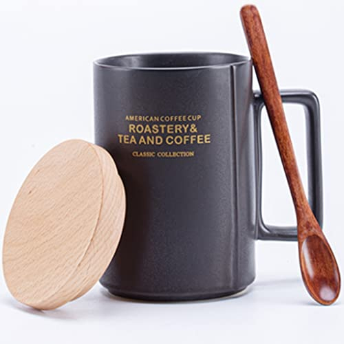 MTFBQ Tazas De Café Reutilizables Porcelana, Taza De Cafe Termica,Tazas Cafe Espresso Baratas, Tazas Cafe Espresso Sin Plato, Taza De Café Helada, Tazas De Frutas, Tazas De Fiesta, 440Ml/15Oz