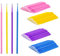 Surplex 400 Stück Wattestäbchen, Kopf biegbare ultrafeine Microbrush Microbürstchen Reinigungsstäbchen zur Minipinsel Wimpernverlängerung Zubehör für Makeup und Reinigung (Lila+Blau+Rosa+Gelb)