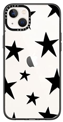 CASETiFY Kompakte Schutzhülle für iPhone 14 Plus, Militärqualität, Falltest, 1,2 m Fallschutz, Sternen-Schwarz – Transparentes Schwarz, 2 Stück