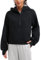 CRZ YOGA Damen Fleece Gefüttert Hoodie 1/2 Reißverschluss Kapuzenpullover Taschen Workout Langarm Hoody Pullover mit Daumenloch Schwarz 38