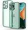 Honeyview Colored Clear Case for iPhone 14 Pro with Matte Border, Built-in Camera Lens Protector, Non-Yellowing, Shockproof, Armour Phone Cover for Apple iPhone 14 Pro 5G - Green
