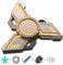 Leuchtende Fidget Spinner Metall, TGKYK Fidget Spinner Led, 3-5 Min Hochgeschwindigkeit Finger Spinner Spielzeug ADHD Anti Angst, Figetspiener für Kinder Erwachsene Dreieck - Orange