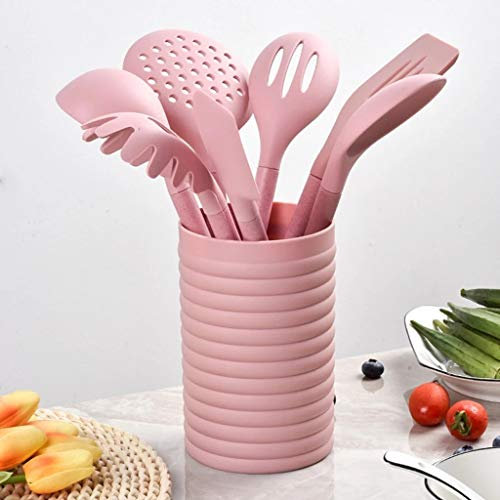 Utensilios de cocina de silicona, juego de 7 piezas, espátula de silicona, cuchara para sopa, utensilios de cocina de silicona, accesorios de cocina, utensilios de cocina