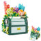Oichy Sukkulenten Kasten Bauspielzeug Künstliche Pflanzen Bausteine Set Kreatives Blumen klemmbausteine für Geschenke und Dekoration (867 Stück)