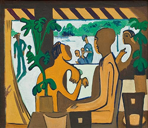 YiNzo Poster Art Two Bathers Fehmarn von Ernst Ludwig Kirchner 58 x 90 cm ohne Rahmen Leinwandbild
