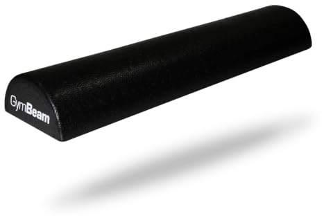 GymBeam Halbrunde Schaumrolle – Home Gym Training, Schaumrolle für Dehnung & Entspannung, Wirbelsäule & Gleichgewicht, Schwarz
