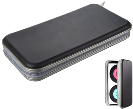 SVUPUE CD Tasche, CD DVD Discs Aufbewahrungstasche für 80 Discs, CD Aufbewahrungstasche für Auto und Zuhause, Schwarz