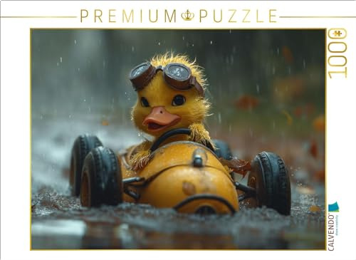 CALVENDO Puzzle Entenrennen im Regenschauer | 1000 Teile Lege-Größe 64 x 48 cm Foto-Puzzle für glückliche Stunden