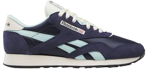 Reebok Men's Classic Nylon Sneaker, Vector Navy Glitch Aqua Vintage Chalk, 7.5 UK