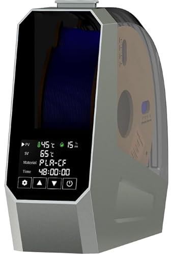 Seco De Filamento, Secador De Filamento Para Impresora, Ajuste De Temperatura De 45 ℃ -70 ℃, Calentamiento Integral De 360°, Admite Hasta 12 Consumibles, Viene Con Pantalla Táctil De 3,7 Pulgadas, Par