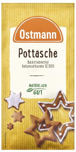Ostmann Gewürze – Pottasche | Backtriebmittel für Honig- und Lebkuchen | Ideal als Backpulver für schwere Flachgebäcke, Kaliumcarbonat E 501 | 15 g im Beutel
