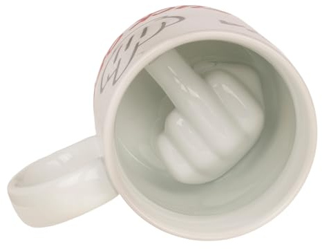 Out of the blue KG - MUG CÉRAMIQUE HUMOUR DOIGT D'HONNEUR 25CL BLANC