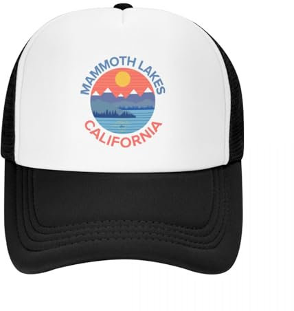 ZTQTQZZ Atmungsaktiv Mesh Baseballmütze Sporthut Mammoth Lakes Kalifornien Bootfahren Angeln Wandern Camping Baseball Kappe Golf Kappe Angeln Hut Männer Hüte Frauen