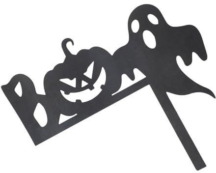 Qsvbeeqj Marco de puerta de madera con temática de Halloween, marco de puerta de madera con delicado patrón de corte para tiendas