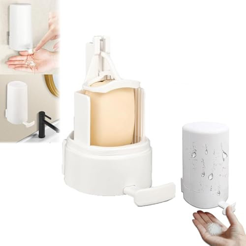 Soap Grinder,2025 Upgraded Wall Mounted Soap Grinding Box,Bar Soap Shaver Dispenser,Manual Soap Grinder,No Drilling Waterproof Soap Container Grinder, Leakproof Bar Soap Grinder for Hand Washing