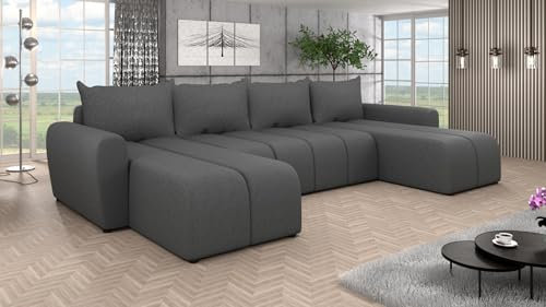 Generisch Couchgarnitur Sofa Sofagarnitur Paula U mit Schlaffunktion Wohnlandschaft