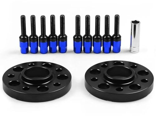 Spurverbreiterungen Für Benz W202 W203 W204 W215 W208 W219 W211 20mm 5x11 2mm 66,6mm Hub Centric Bore Spurverbreiterungen M12x 1,5 Kegel Bolzen Spurverbreiterung(Blue)