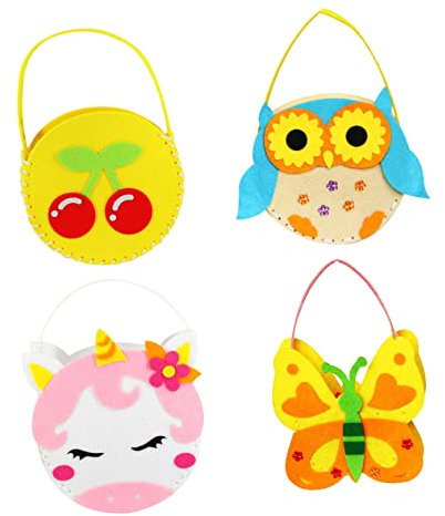 TOYANDONA 4sätze Filztaschen Junge Mädchen Diy-bastelbedarf Für Kleine Gegenstände Sicher Für Nähen Und Spielen