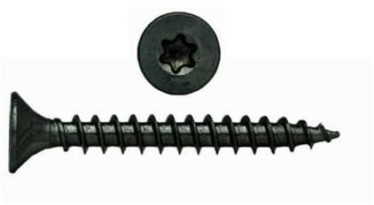 Holzschrauben - Spanplattenschrauben -Edelstahl V2A Schwarz TORX 3-4 - 5 mm Vollgewinde Schwarz Brüniert aus Deutschland (50, 4 x 60)